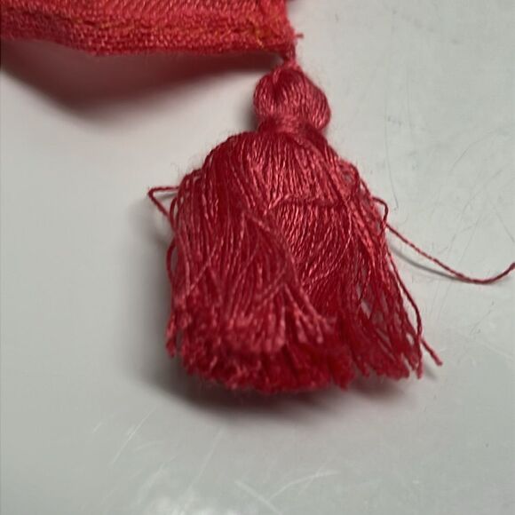 Kate Spade New York Pink Cream Red Viscose Abstract Fashion Scarf 2017 83”, 22” - Picture 9 of 12